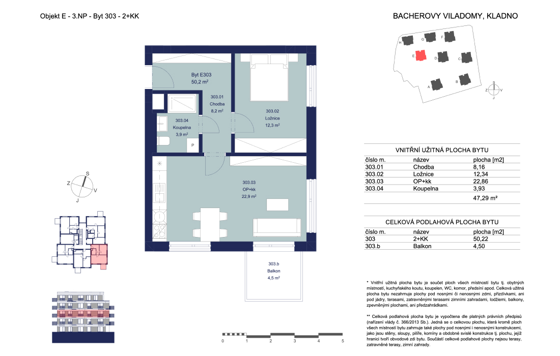 Apartment E303 - Bacherovy Viladomy - 2+kk (50 m²)